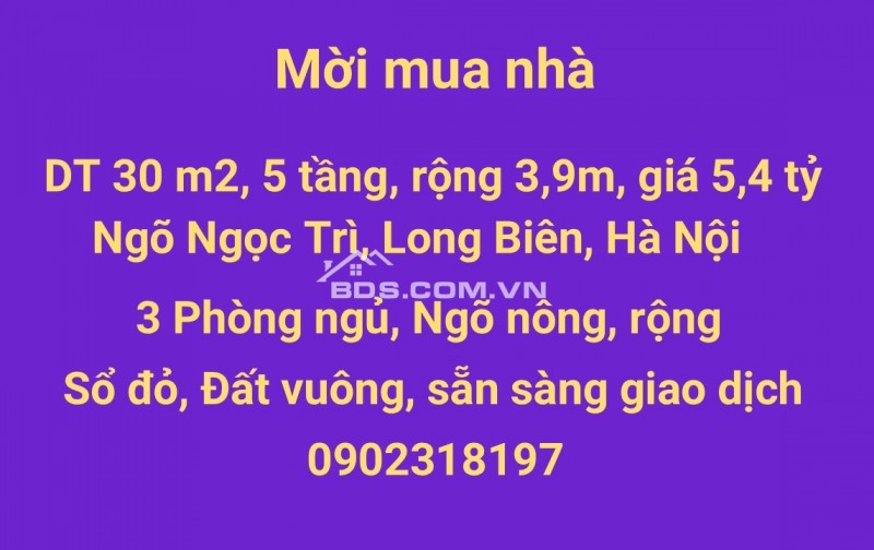 Mua nhà ngõ,DT 30m2, 5 tầng, nhưng mà tốc độ tăng gia trị tài sản nhanh hơn 0902318197